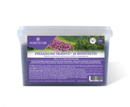 pikaajaline okaspuu-ja rodoväetis 2 kg