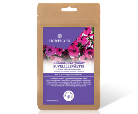 Pikaajaliselt toimiv suvelilleväetis Horticom 250g